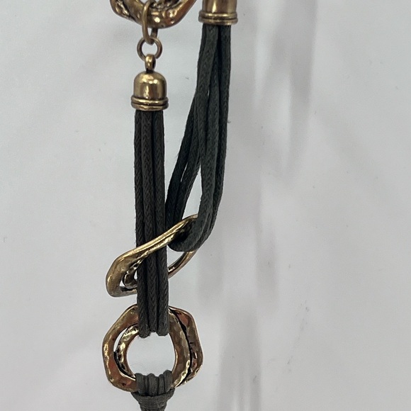 Coldwater Creek corded Statement necklace with natural stones Vintage - Picture 7 of 13